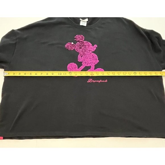Disney Parks Disneyland Reversible Sequin Mickey Mouse Black Sweatshirt Size 1X - Picture 12 of 16